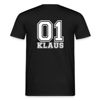 Klaus - Nom - T-shirt homme - noir - Dos - AI Model Male 178 light (178cm)