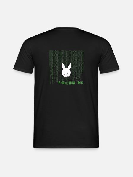 white rabbit - Men's T-Shirt - black