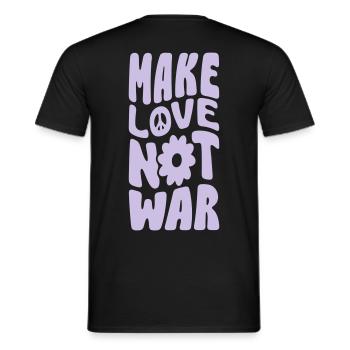 Faites l’amour, pas la guerre - T-shirt homme - noir - Dos - AI Model Male 178 light (178cm)