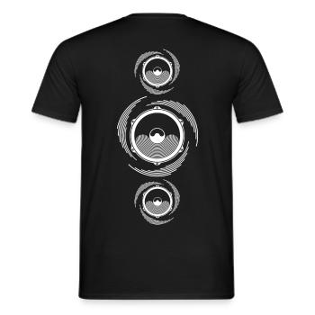 Spiral Sound Bass Speaker - Männer T-Shirt - Schwarz - Hinten - AI Model Male 178 light (178cm)