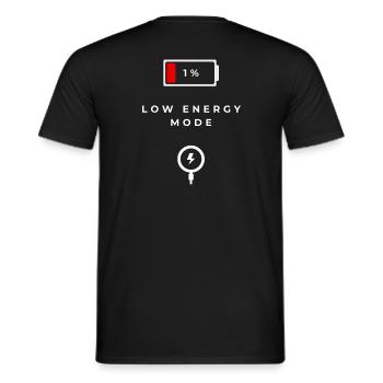 Low Energy Mode Graphics - Men's T-Shirt - black - Back - AI Model Male 178 light (178cm)