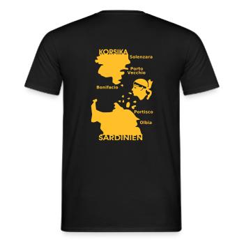 Corsica Sardinia Mori - Men's T-Shirt - black - Back - AI Model Male 178 light (178cm)