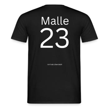 Mallorca Überlebender - Männer T-Shirt - Schwarz - Hinten - AI Model Male 178 light (178cm)