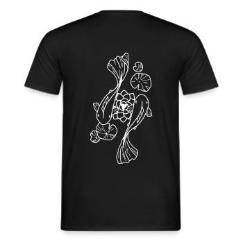 Koi en blanc - T-shirt homme - noir - Dos - AI Model Male 178 light (178cm)