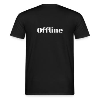 Offline - Men's T-Shirt - black - Back - AI Model Male 178 light (178cm)