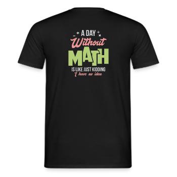 mathematics - Men's T-Shirt - black - Back - AI Model Male 178 light (178cm)