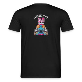 Reading - Reading Is My Jam - Men's T-Shirt - black - Back - AI Model Male 178 light (178cm)