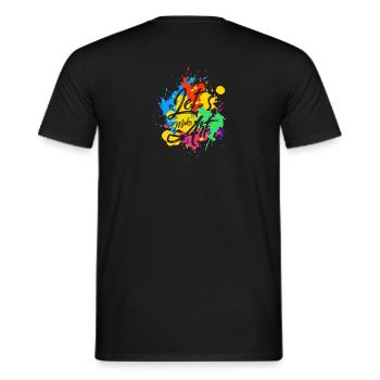 Cadeau d'artiste artiste abstrait - T-shirt homme - noir - Dos - AI Model Male 178 light (178cm)