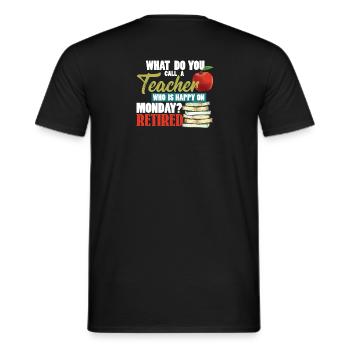 RETIRED TEACHER - Männer T-Shirt - Schwarz - Hinten - AI Model Male 178 light (178cm)