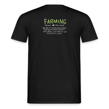 FARMING: Farming Definition - Men's T-Shirt - black - Back - AI Model Male 178 light (178cm)
