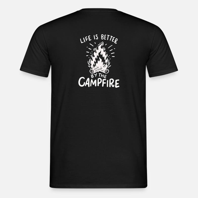 Camping - Männer T-Shirt - Schwarz