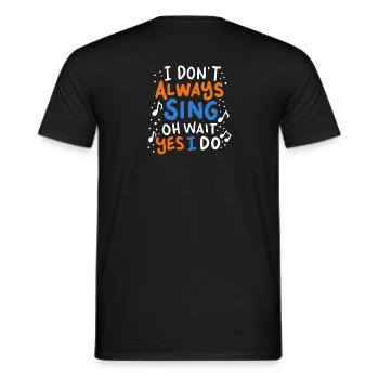 Sänger - Männer T-Shirt - Schwarz - Hinten - AI Model Male 178 light (178cm)