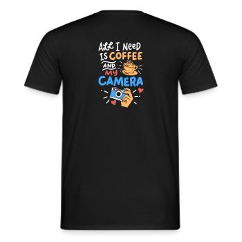 photography - Men's T-Shirt - black - Back - AI Model Male 178 light (178cm)