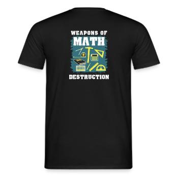 Cadeau math math - T-shirt homme - noir - Dos - AI Model Male 178 light (178cm)