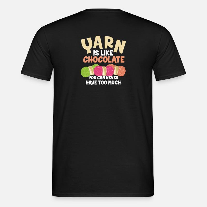 Hæklet - Mænd T-shirt - sort