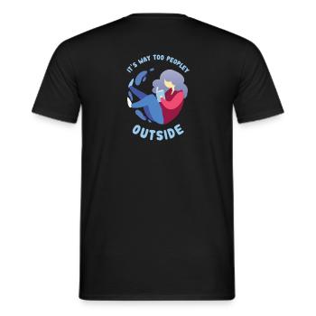 Introverti - Bien trop populaire - T-shirt homme - noir - Dos - AI Model Male 178 light (178cm)
