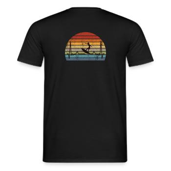 Surfing Surf Retro - Men's T-Shirt - black - Back - AI Model Male 178 light (178cm)
