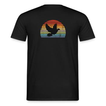 Rétro sourd - T-shirt homme - noir - Dos - AI Model Male 178 light (178cm)