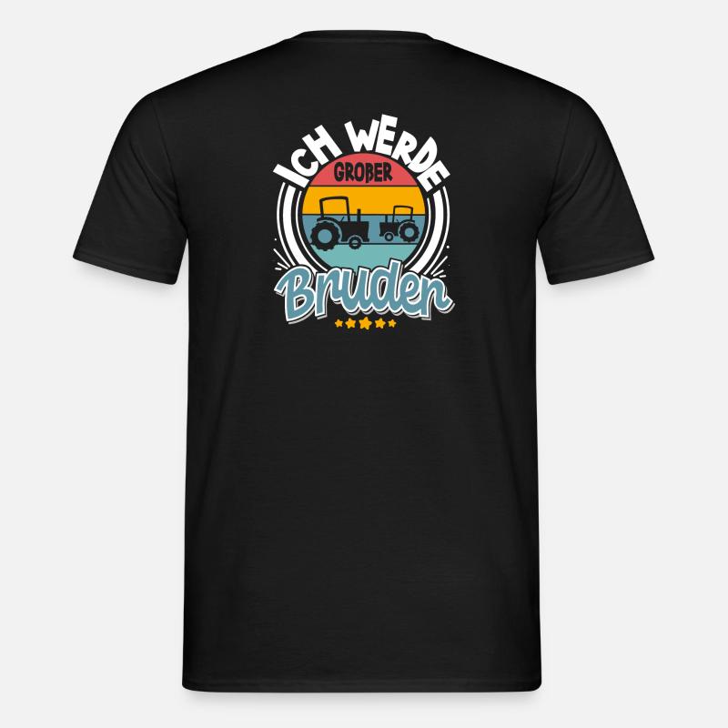 Ich Werde Großer Bruder Traktor - Männer T-Shirt - Schwarz