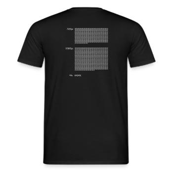 720p1080p4k weiß - Männer T-Shirt - Schwarz - Hinten - AI Model Male 178 light (178cm)