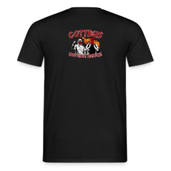 Cottbus und nicht anders UPDATE - Männer T-Shirt - Schwarz - Hinten - AI Model Male 178 light (178cm)