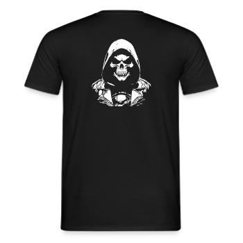 Crâne Rock and Roll | Skeleton Design Rocker - T-shirt homme - noir - Dos - AI Model Male 178 light (178cm)