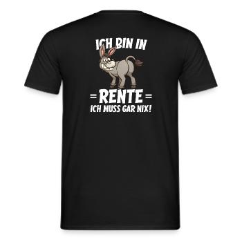Je suis à la retraite de l’humour - T-shirt homme - noir - Dos - AI Model Male 178 light (178cm)
