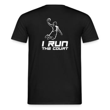 I run the court - Basketball - Männer T-Shirt - Schwarz - Hinten - AI Model Male 178 light (178cm)