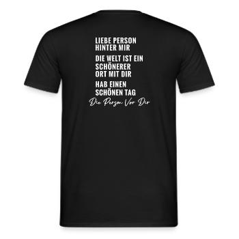 Person Hinter Mir - Männer T-Shirt - Schwarz - Hinten - AI Model Male 178 light (178cm)
