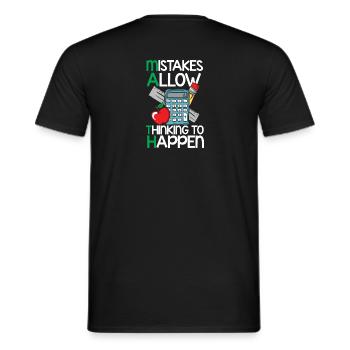 mathématiques - T-shirt homme - noir - Dos - AI Model Male 178 light (178cm)