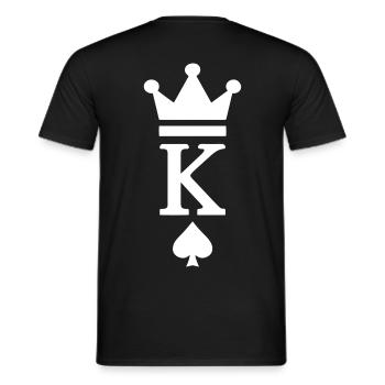 KING CROWN PIK - Männer T-Shirt - Schwarz - Hinten - AI Model Male 178 light (178cm)