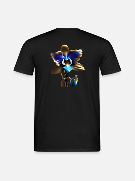 Orchidee - Männer T-Shirt - Schwarz