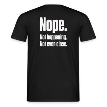Nein, das passiert nicht, neurodivergente PDA-Stolz - Männer T-Shirt - Schwarz - Hinten - AI Model Male 178 light (178cm)