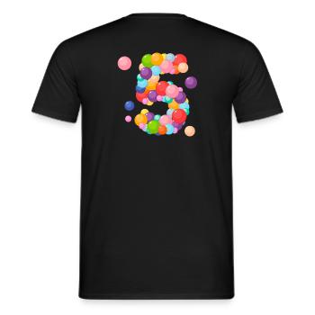 I am 5 years old, birthday 5 years, 5 years old - Men's T-Shirt - black - Back - AI Model Male 178 light (178cm)