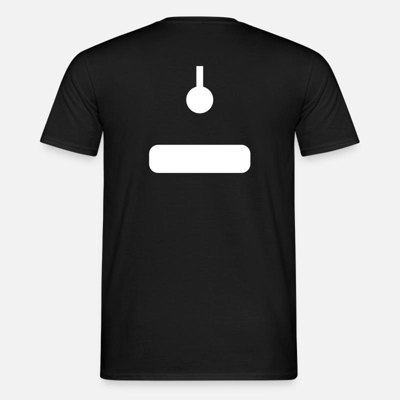 arcade-joystick-weiss - Männer T-Shirt - Schwarz