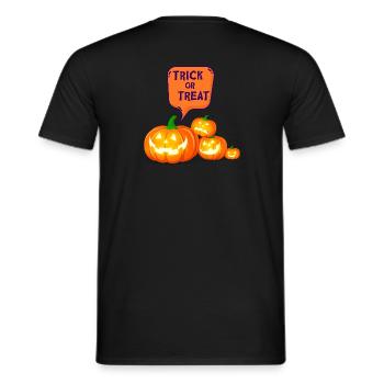 Halloween, Pumpkin, Witch - Men's T-Shirt - black - Back - AI Model Male 178 light (178cm)