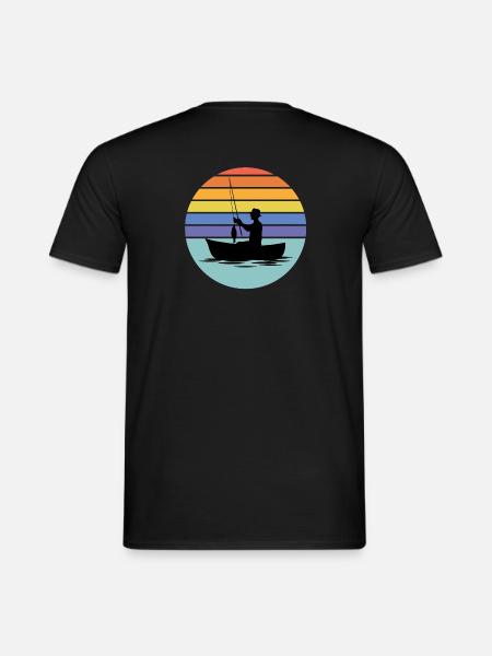 fishing, fisherman, fishing rod - Men's T-Shirt - black