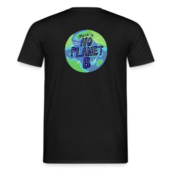 kein Planet B, Mutter Natur, Planet Erde - Männer T-Shirt - Schwarz - Hinten - AI Model Male 178 light (178cm)