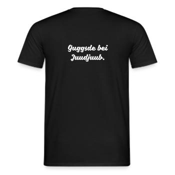 Youtube Schauen Sächsischer Spruch Ossi Geschenk - Männer T-Shirt - Schwarz - Hinten - AI Model Male 178 light (178cm)