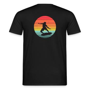 surf, surfer, surfeur - T-shirt homme - noir - Dos - AI Model Male 178 light (178cm)