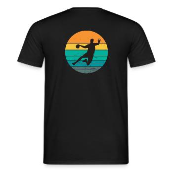 handball, fan de handball, jouer au handball - T-shirt homme - noir - Dos - AI Model Male 178 light (178cm)