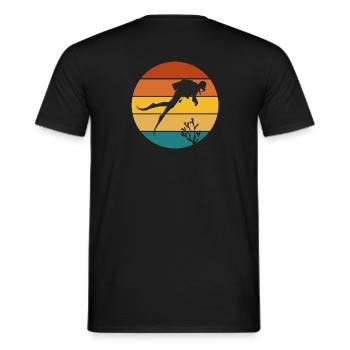 Scuba diving, diving - Men's T-Shirt - black - Back - AI Model Male 178 light (178cm)