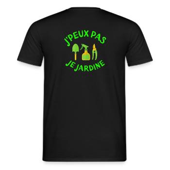 jardinage, jardiner, fan de jardinage - T-shirt homme - noir - Dos - AI Model Male 178 light (178cm)