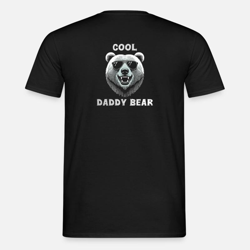 Cool daddy bear head with sunglasses - Men’s T-shirt - black