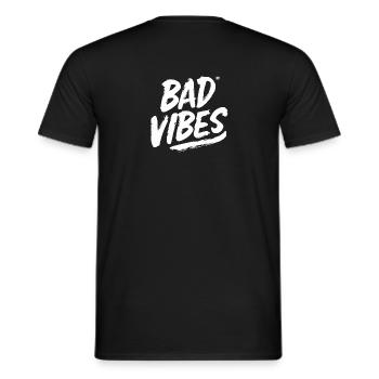 Bad Vibes White - Männer T-Shirt - Schwarz - Hinten - AI Model Male 178 light (178cm)