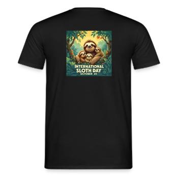 Journée internationale de la paresse en famille - T-shirt homme - noir - Dos - AI Model Male 178 light (178cm)