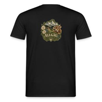 Allgäu Alpine Heritage - Männer T-Shirt - Schwarz - Hinten - AI Model Male 178 light (178cm)