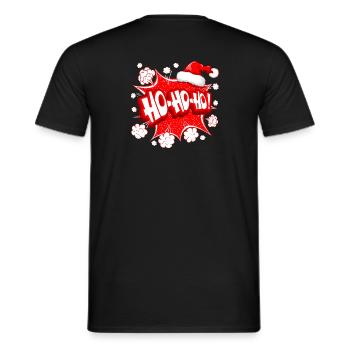 Weihnachten, Weihnachtsmann, Frohe Feiertage - Männer T-Shirt - Schwarz - Hinten - AI Model Male 178 light (178cm)
