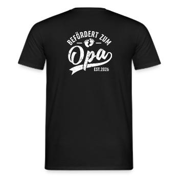 Befördert zum Opa 2026 | Opa Geschenk - Männer T-Shirt - Schwarz - Hinten - AI Model Male 178 light (178cm)