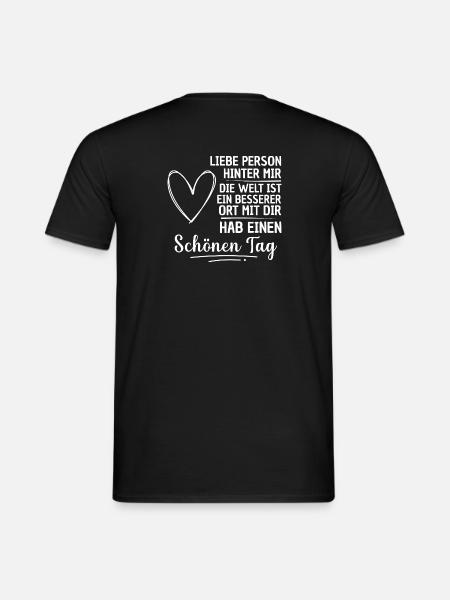 Liebe Person Spruch - Männer T-Shirt - Schwarz